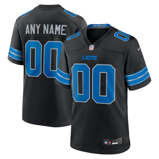 Detroit Lions Nike Black Alternate Custom Game Jersey