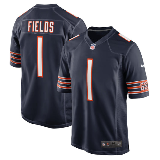 Men's Chicago Bears Fields Nike Navy Game Jersey