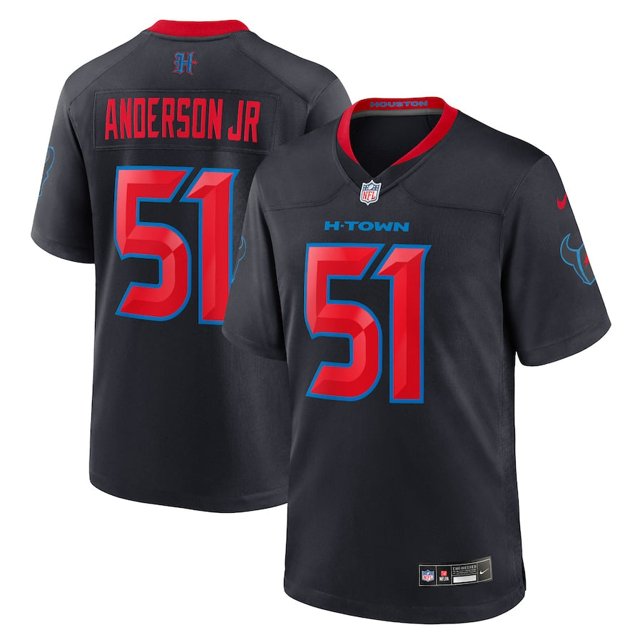 Men Houston Texans Nike Navy 2nd Alternate Game Jersey