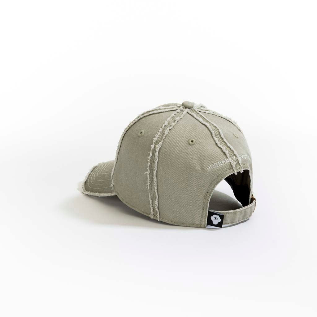 Washed Denim Baseball Cap // Grey