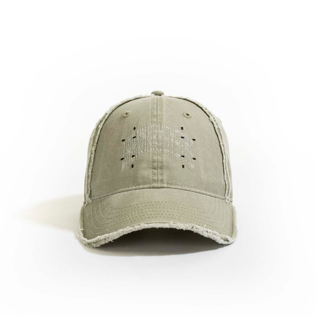 Washed Denim Baseball Cap // Grey