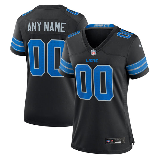 Detroit Lions Nike Black Alternate Custom Game Jersey