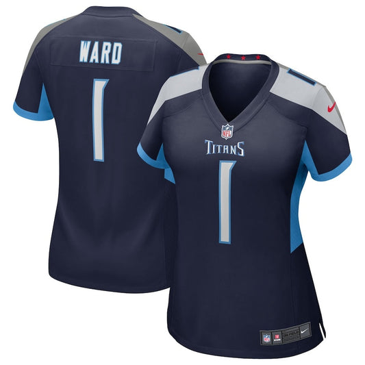 Women's Tennessee Titans Nike Light Blue 2025 NFL Draft First Round Pick Game Jersey