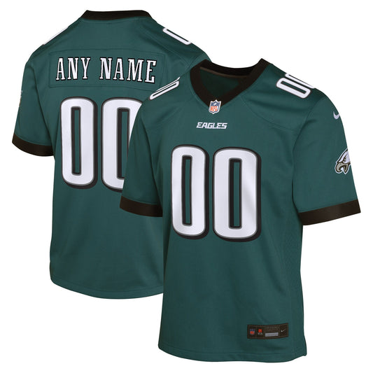 Youth Philadelphia Eagles Nike Midnight Green Team Game Jersey